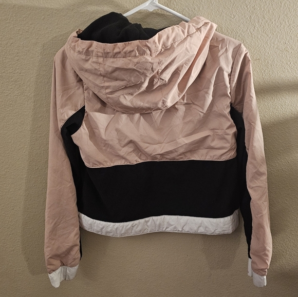 Pink and Black Windbreaker Jacket by Hollister - Picture 11 of 12